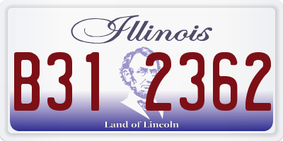 IL license plate B312362