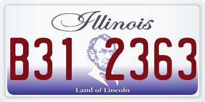IL license plate B312363