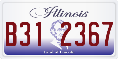 IL license plate B312367