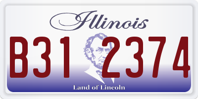 IL license plate B312374