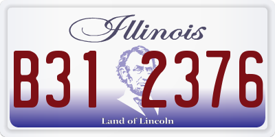 IL license plate B312376