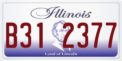 IL license plate B312377