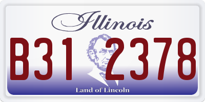 IL license plate B312378