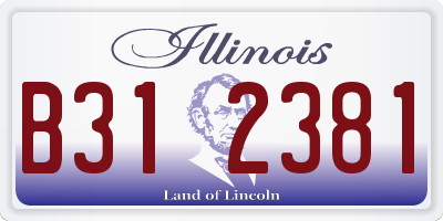 IL license plate B312381