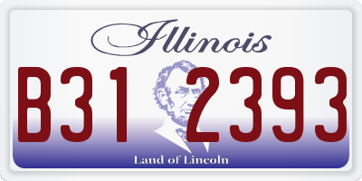 IL license plate B312393