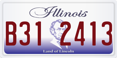 IL license plate B312413