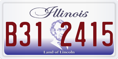 IL license plate B312415