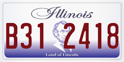 IL license plate B312418