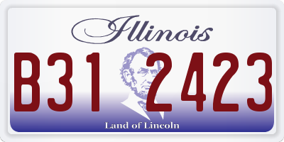 IL license plate B312423