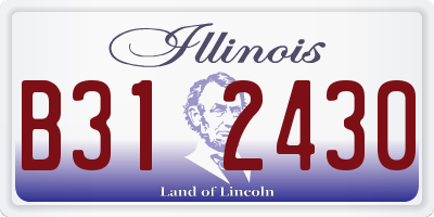 IL license plate B312430