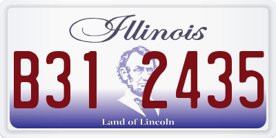 IL license plate B312435