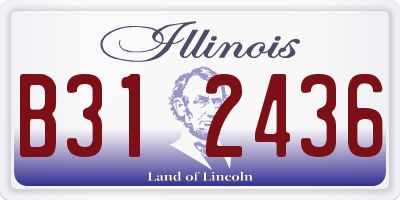 IL license plate B312436