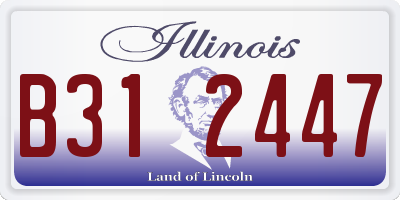 IL license plate B312447