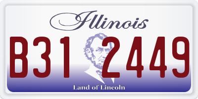 IL license plate B312449