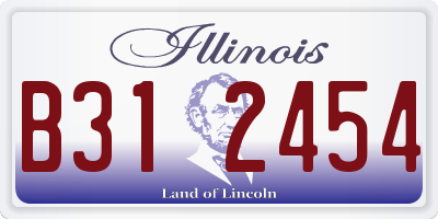 IL license plate B312454