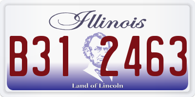 IL license plate B312463