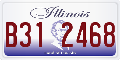 IL license plate B312468