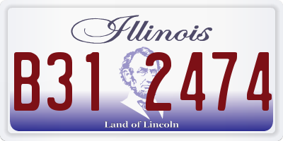 IL license plate B312474