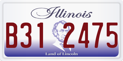 IL license plate B312475