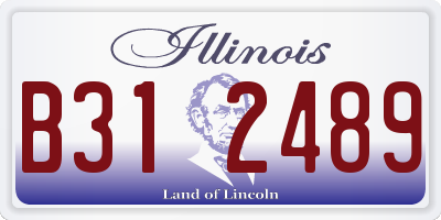 IL license plate B312489