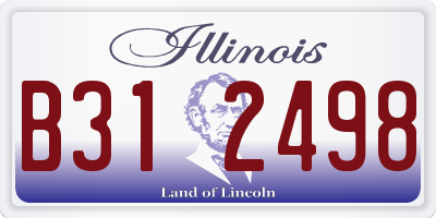 IL license plate B312498