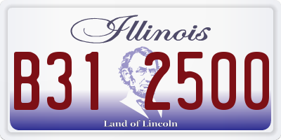 IL license plate B312500