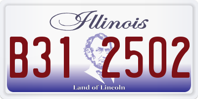 IL license plate B312502