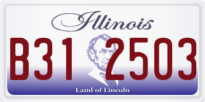 IL license plate B312503