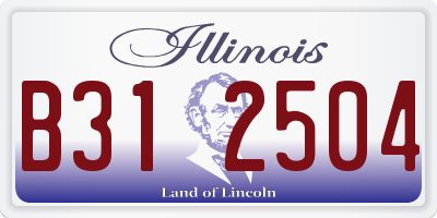 IL license plate B312504