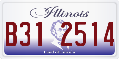 IL license plate B312514