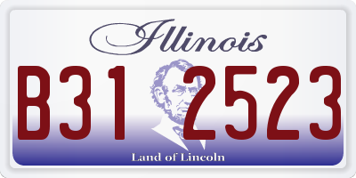 IL license plate B312523