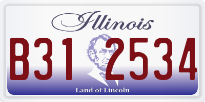 IL license plate B312534