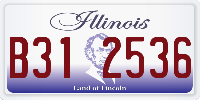 IL license plate B312536