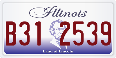 IL license plate B312539