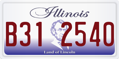 IL license plate B312540