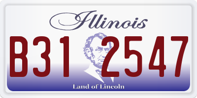 IL license plate B312547