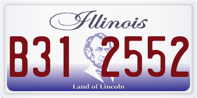 IL license plate B312552