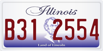 IL license plate B312554