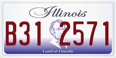 IL license plate B312571