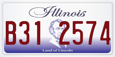 IL license plate B312574