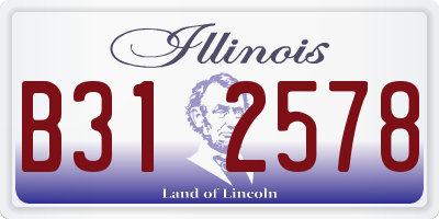 IL license plate B312578