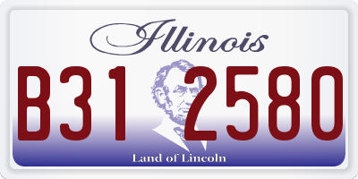 IL license plate B312580