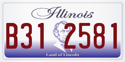 IL license plate B312581