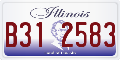 IL license plate B312583