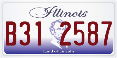 IL license plate B312587