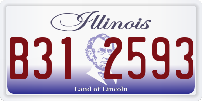 IL license plate B312593