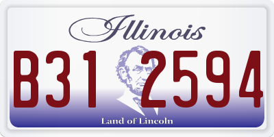 IL license plate B312594