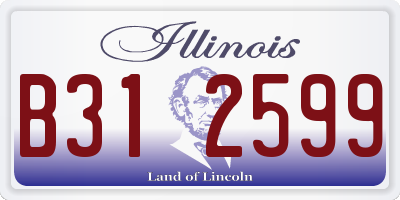 IL license plate B312599