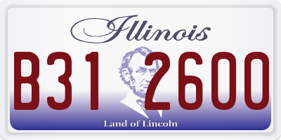 IL license plate B312600