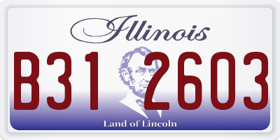 IL license plate B312603